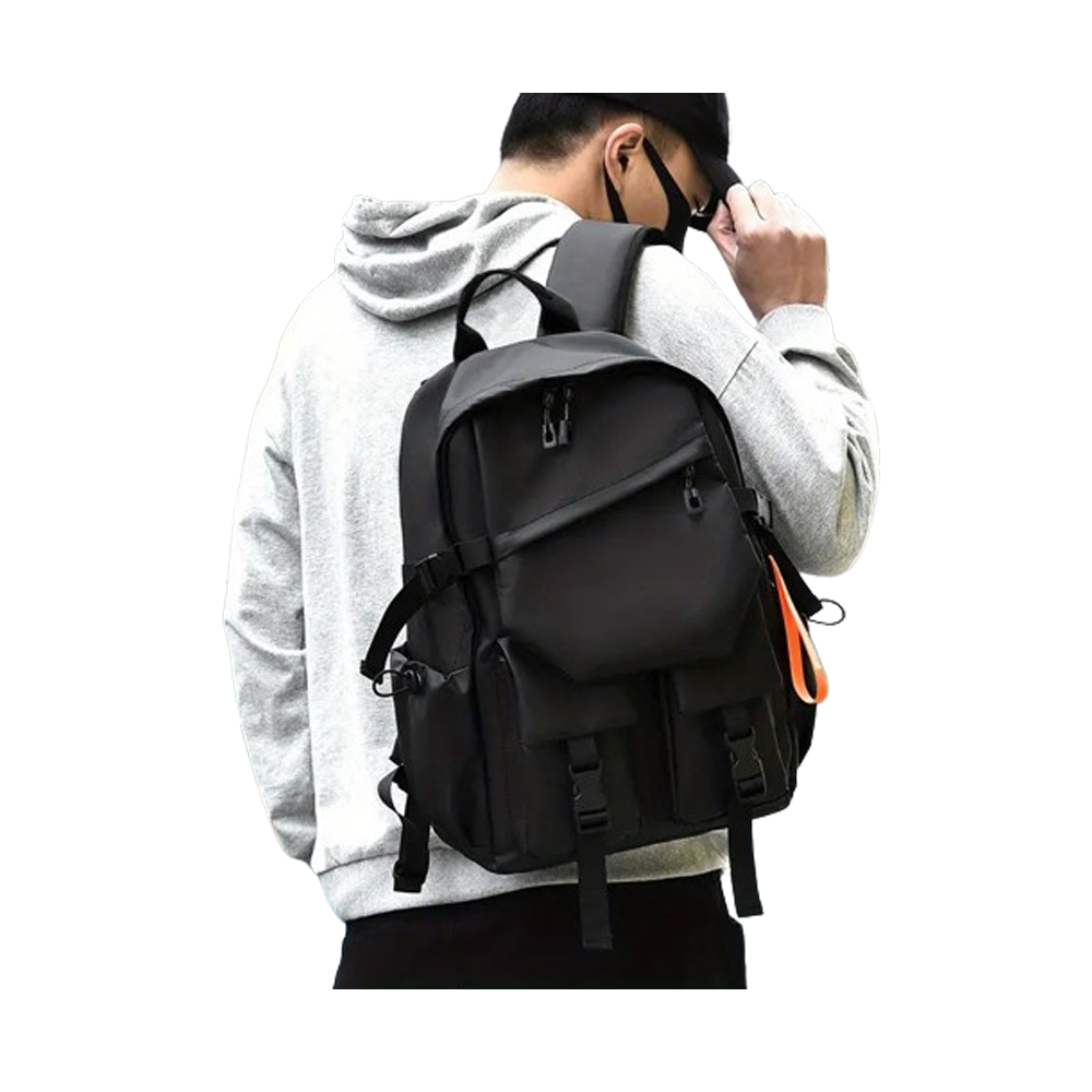 Oxford Polyester and Nylon Backpack - Black