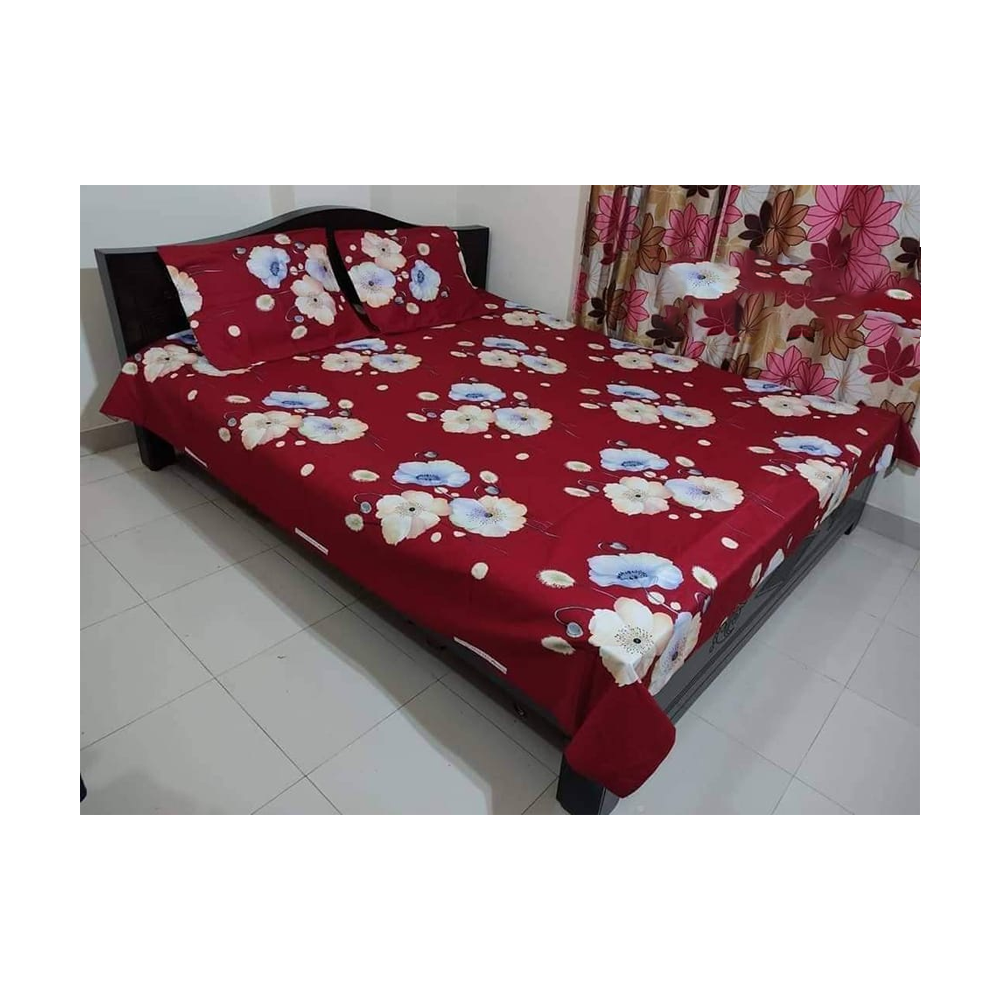 King Size Cotton Twill Bedsheet - BT-138 - Multicolor