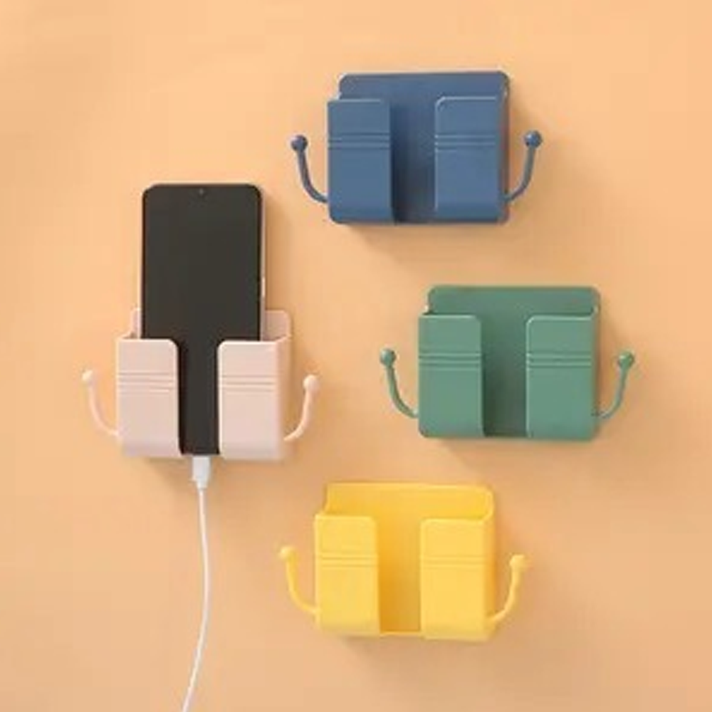 Mobile Phone Holder Charger Stand Wall Hooks - Multicolor