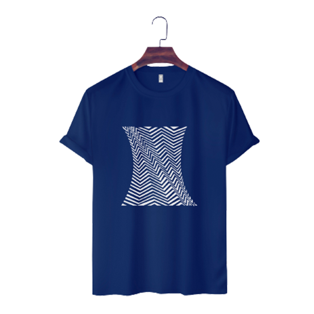 Cotton Half Sleeve T-Shirt For Men - Blue - TS-229