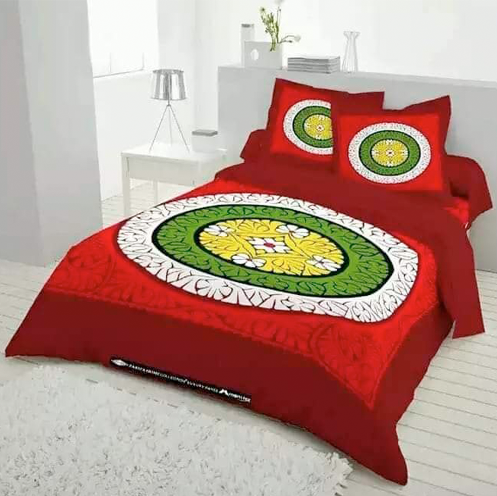 Twill Cotton King Size Double Bed Sheet Multicolor BT 02