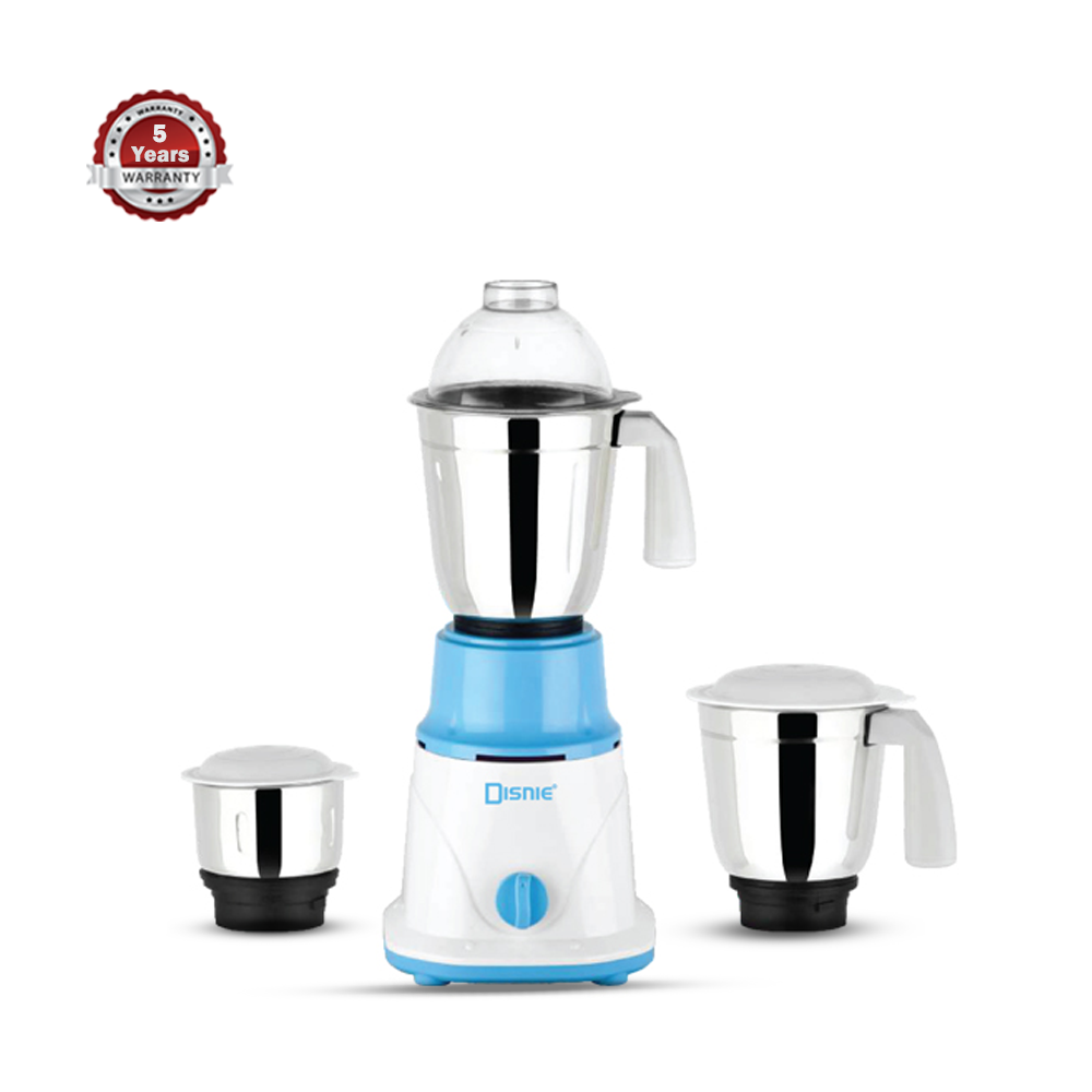 Disnie Butterfly 750W Mixer Grinder & Blender - White and Sky Blue