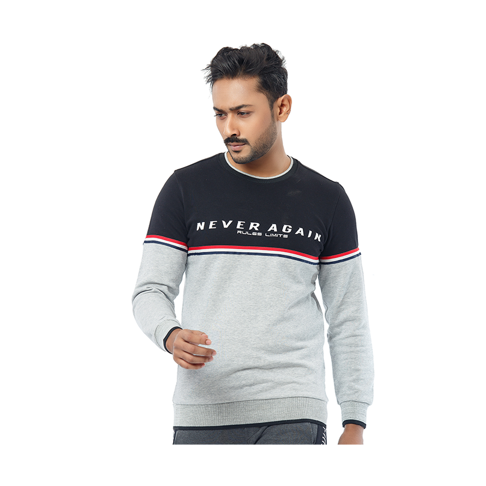 Cotton Terry Never Again Sweatshirt For Men - Wst07