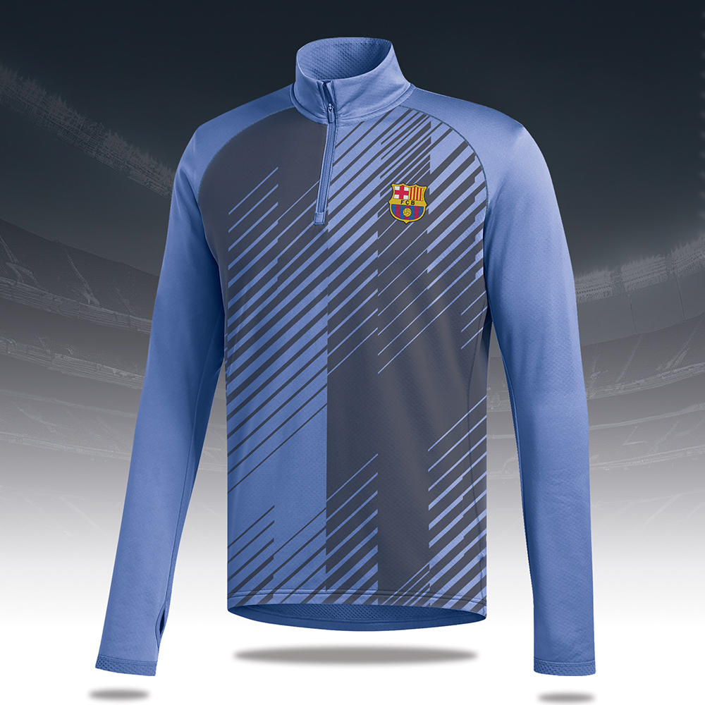 Barcelona Poly Cotton Full Sleeve Training Jersey - Light Royal Blue - BAR FS