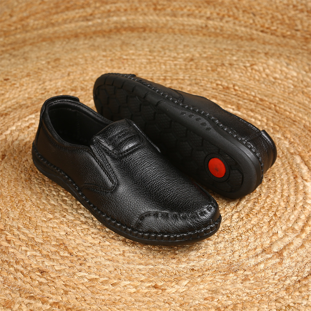 Leather Casual Sachi Shoes for Men - Black- 8540602