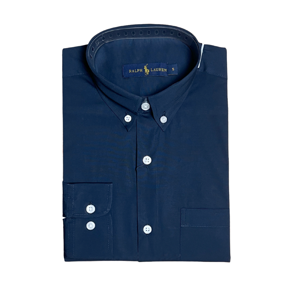 Cotton Full Sleeve Shirt For Men - MLSS-1 - Navy Blue