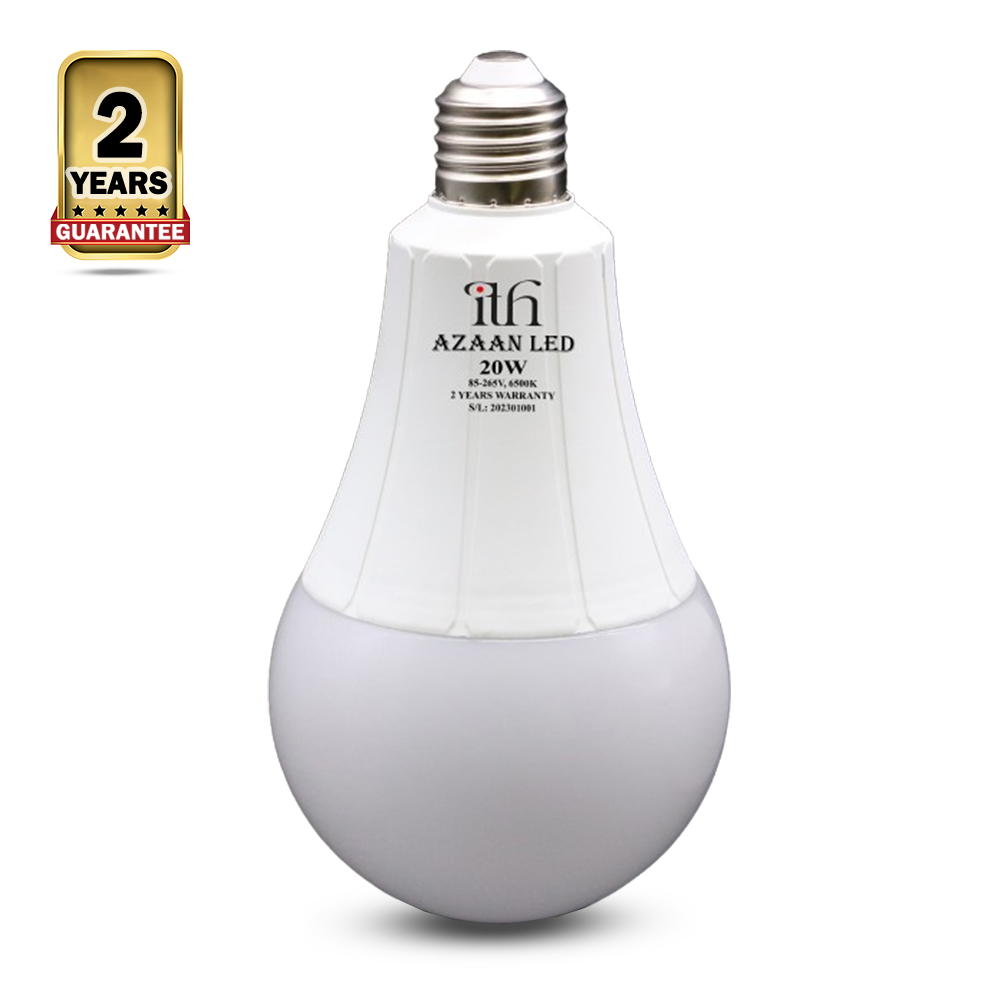 B22 White Pin Type LED Bulb - 20W