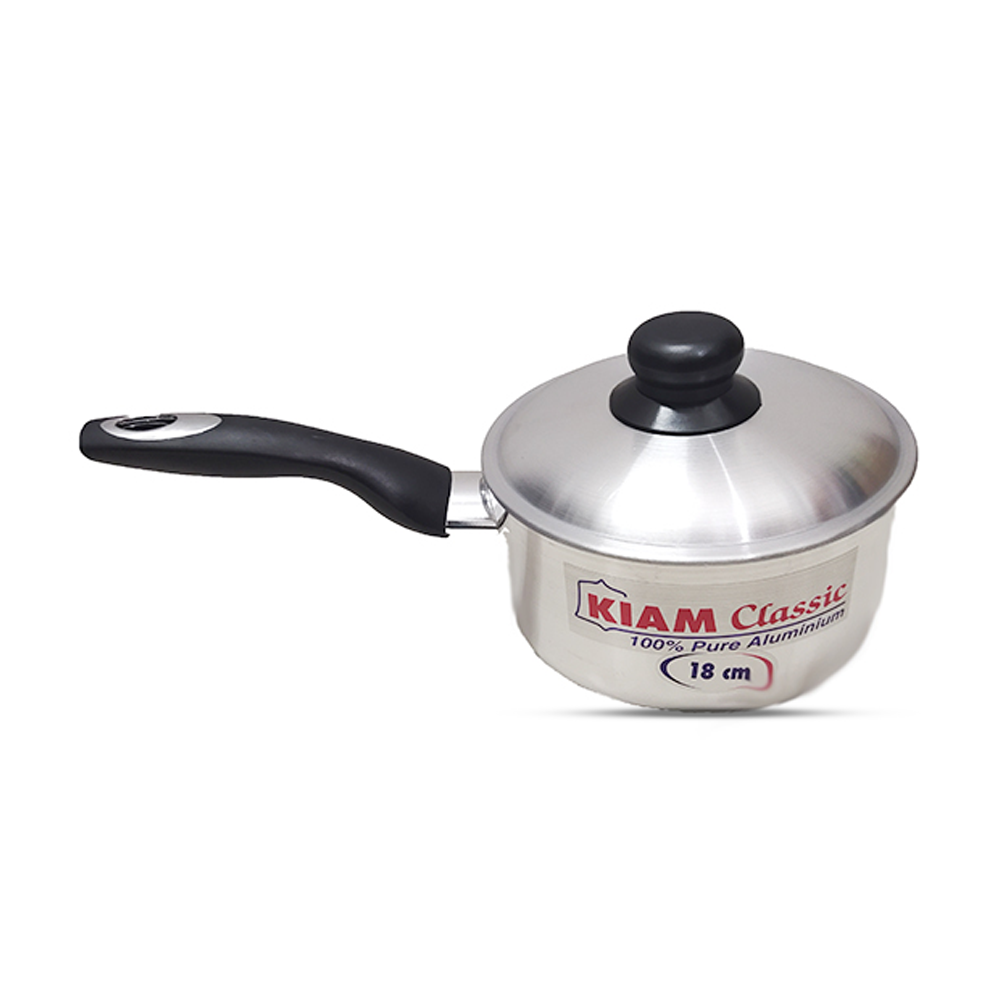 Kiam 18cm Milk Pan with Lid . Kiam Milk Pan with Lid Aluminium.Low Stock