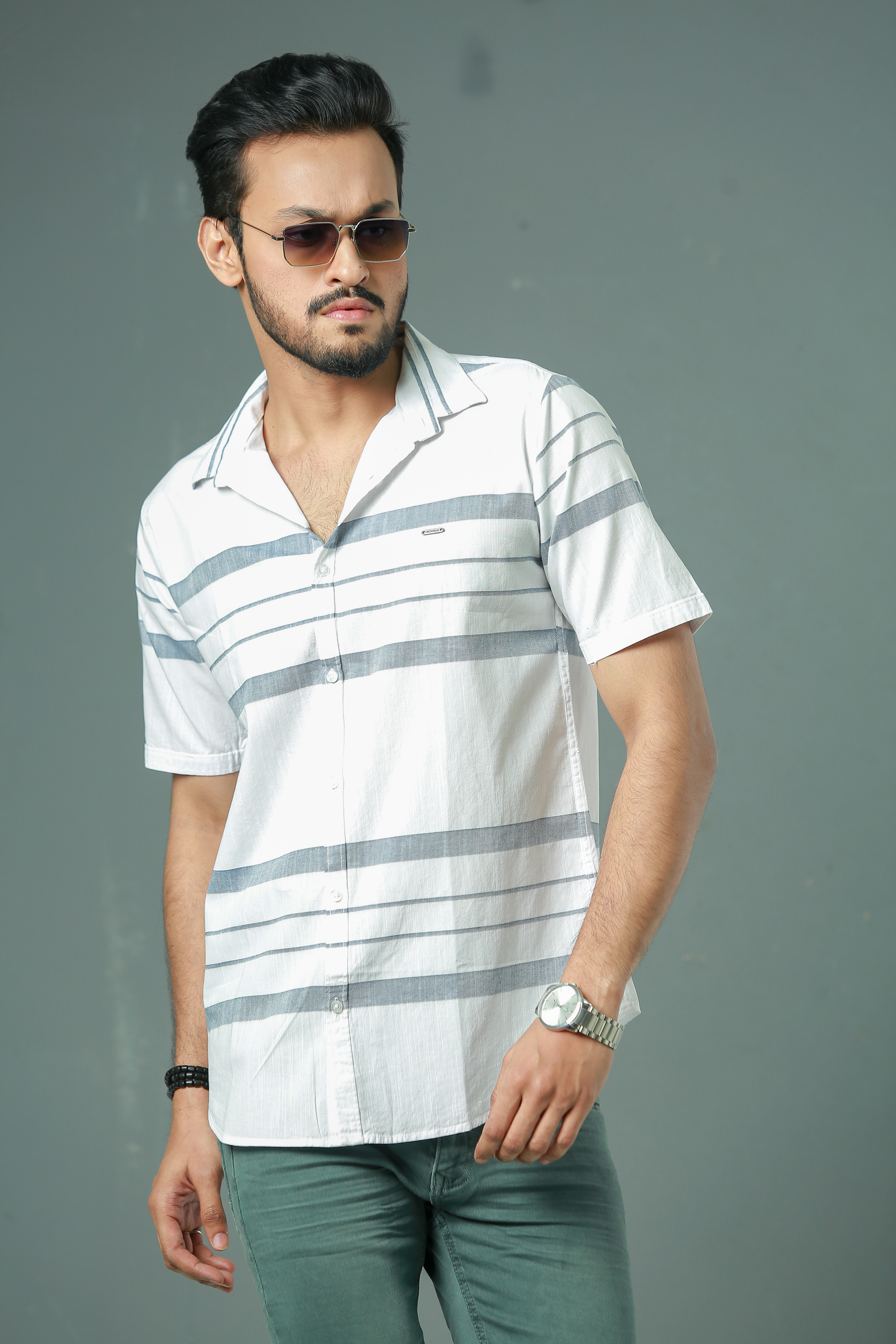 White half 2024 sleeve casual shirt