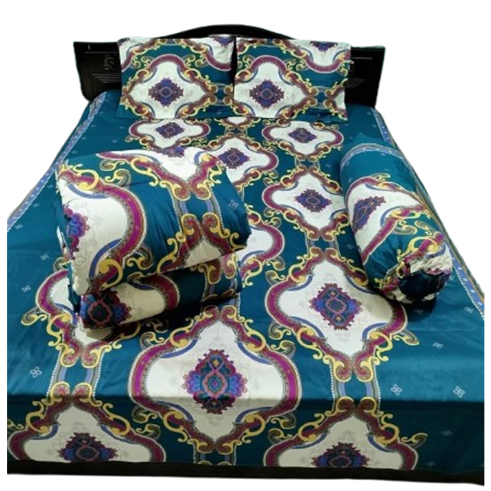 Combo of 5Pcs Twill  Cotton Comforter Set - Multicolor - CFS-231