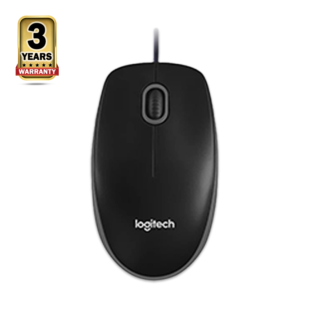 Logitech B100 Optical USB Mouse - Black