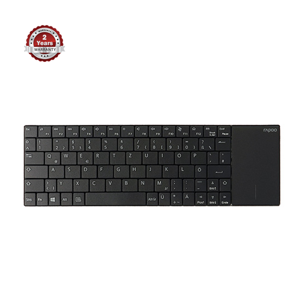 Rapoo E2710 Wireless Touchpad Keyboard - Black