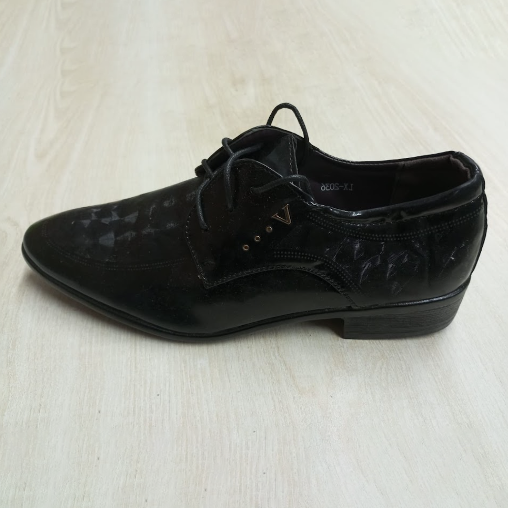 PU Leather Formal Shoes for Men - Black - F05