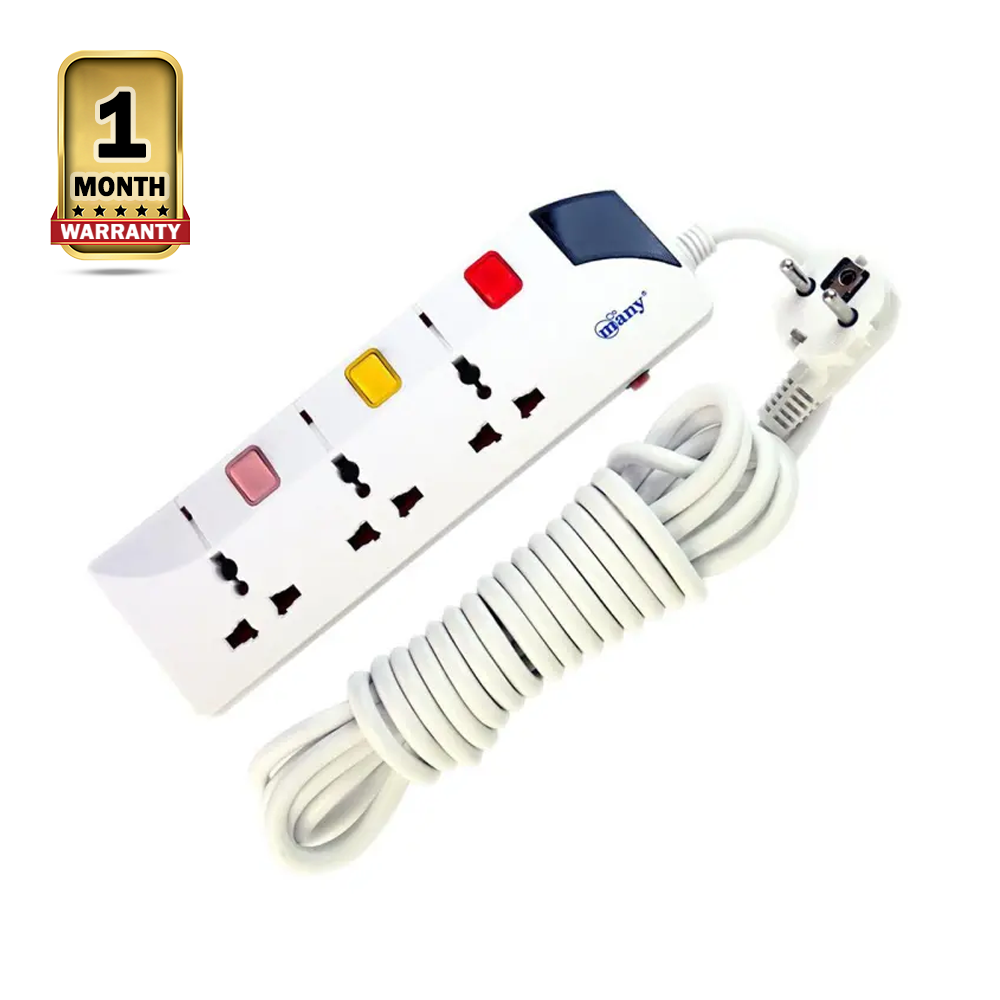 Many MTS-G137 2Pin Business Class 3 Gang Multiplug - 3 Meter