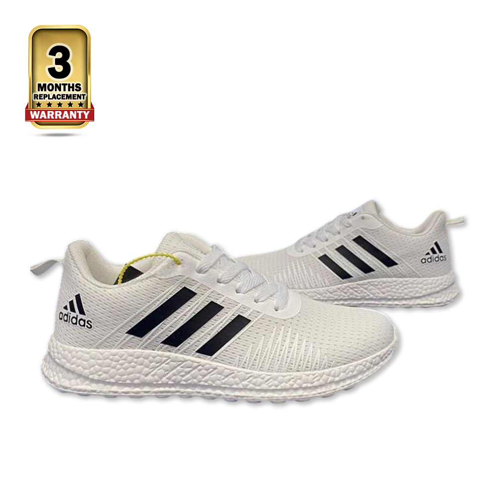 Adidas Mesh Casual Running Shoes For Men - White - EFH-01013