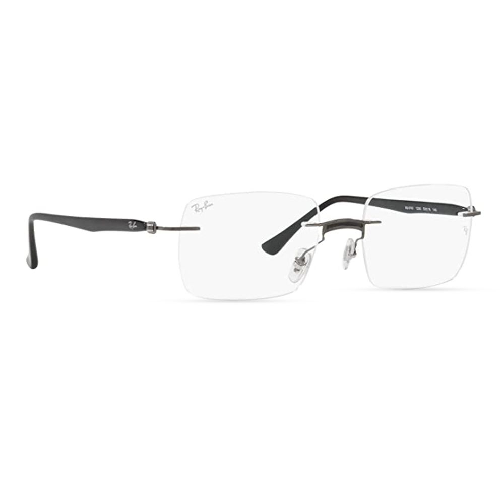 Metal Rectangular Prescription Eyeglass Frame - Black - SM-120