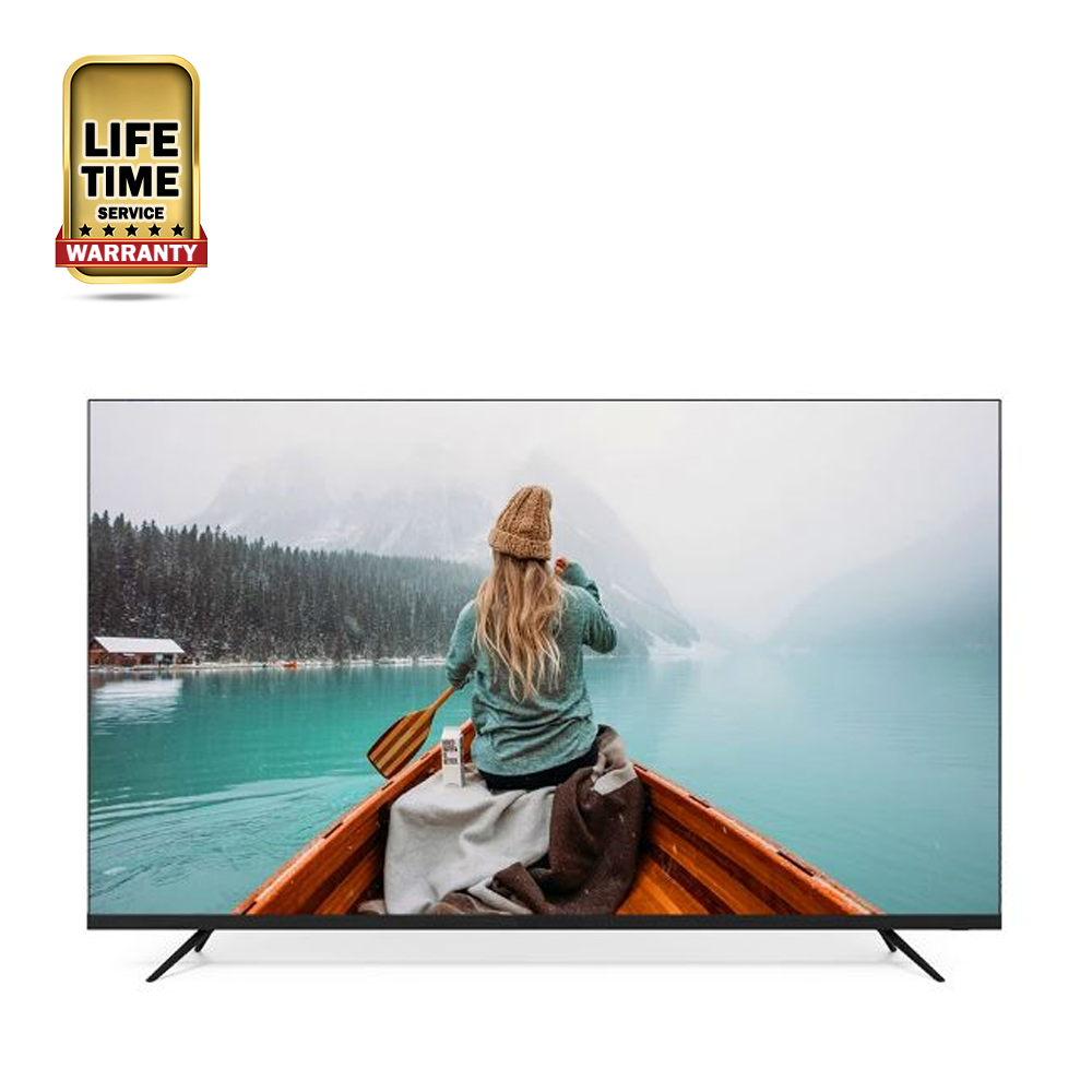 Osaka Double Glass Smart LED Voice Control 4k TV - 43 Inch - Black With Wall Mount Free