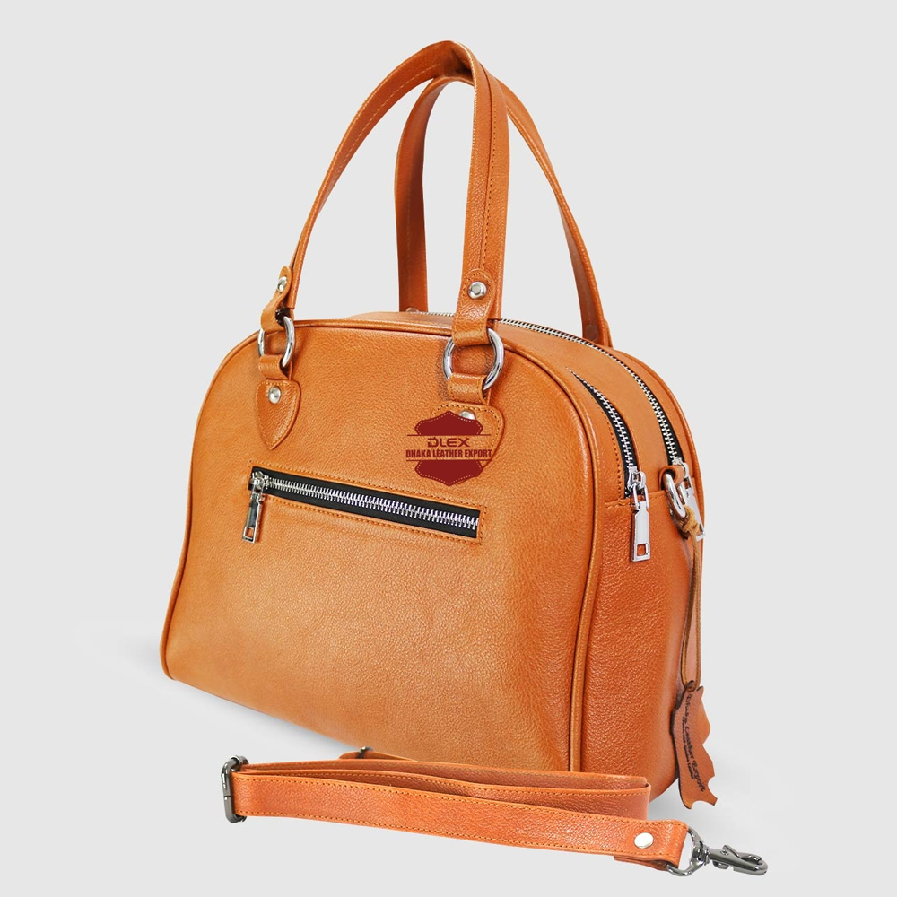 Leather Shoulder Bag For Women - Maroon - LB-87