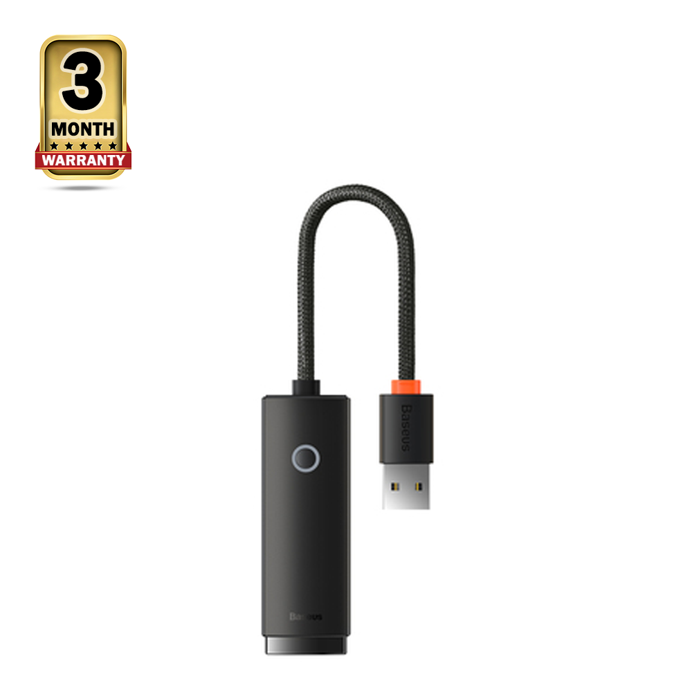 Baseus Adapter Lite Series USB to Rj45 Adapter Black - Wkqx000001