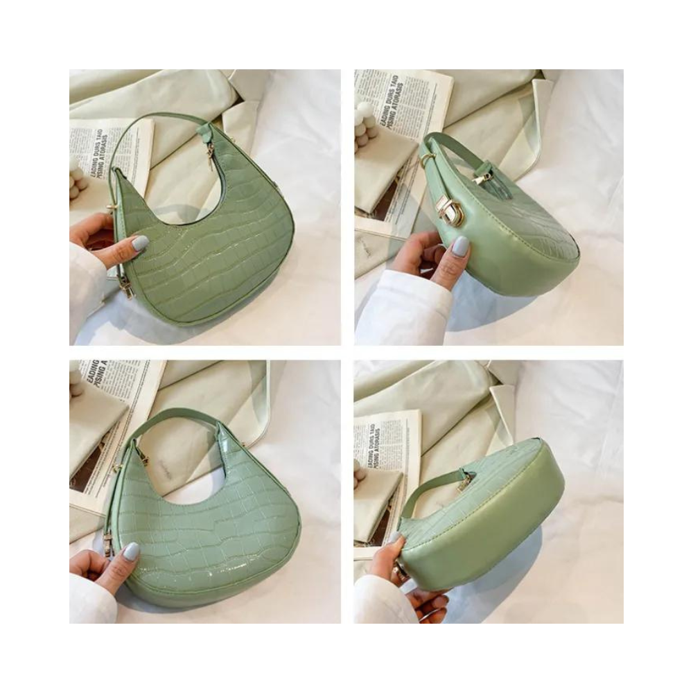 PU Leather Handbag For Women - Green