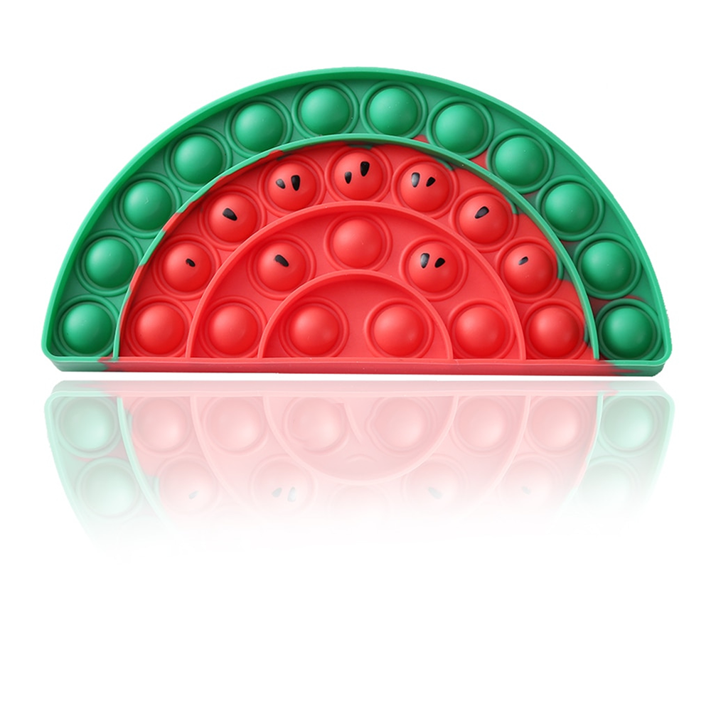 Watermelon Shape Silicone Fidget Stress Toy For Kids - Red and Green
