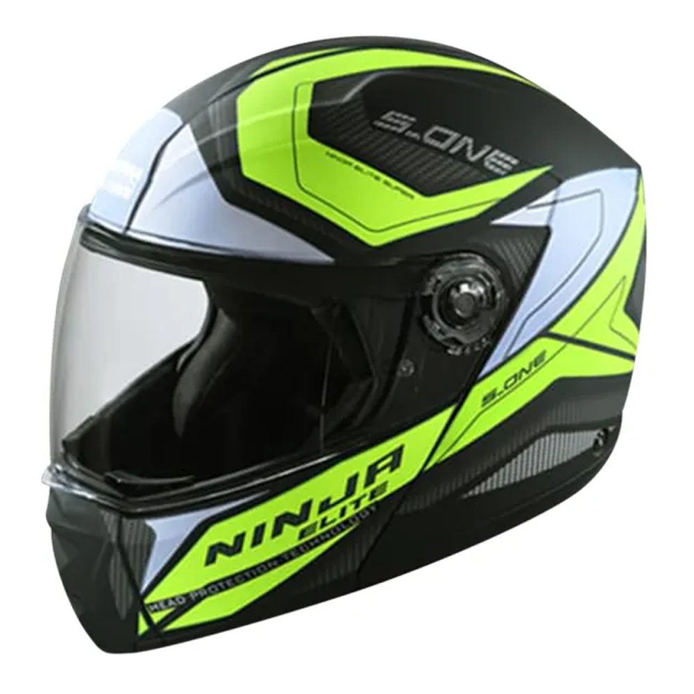 Studds Ninja Elite Super D4 Decor Helmet - L - Yellow And Black