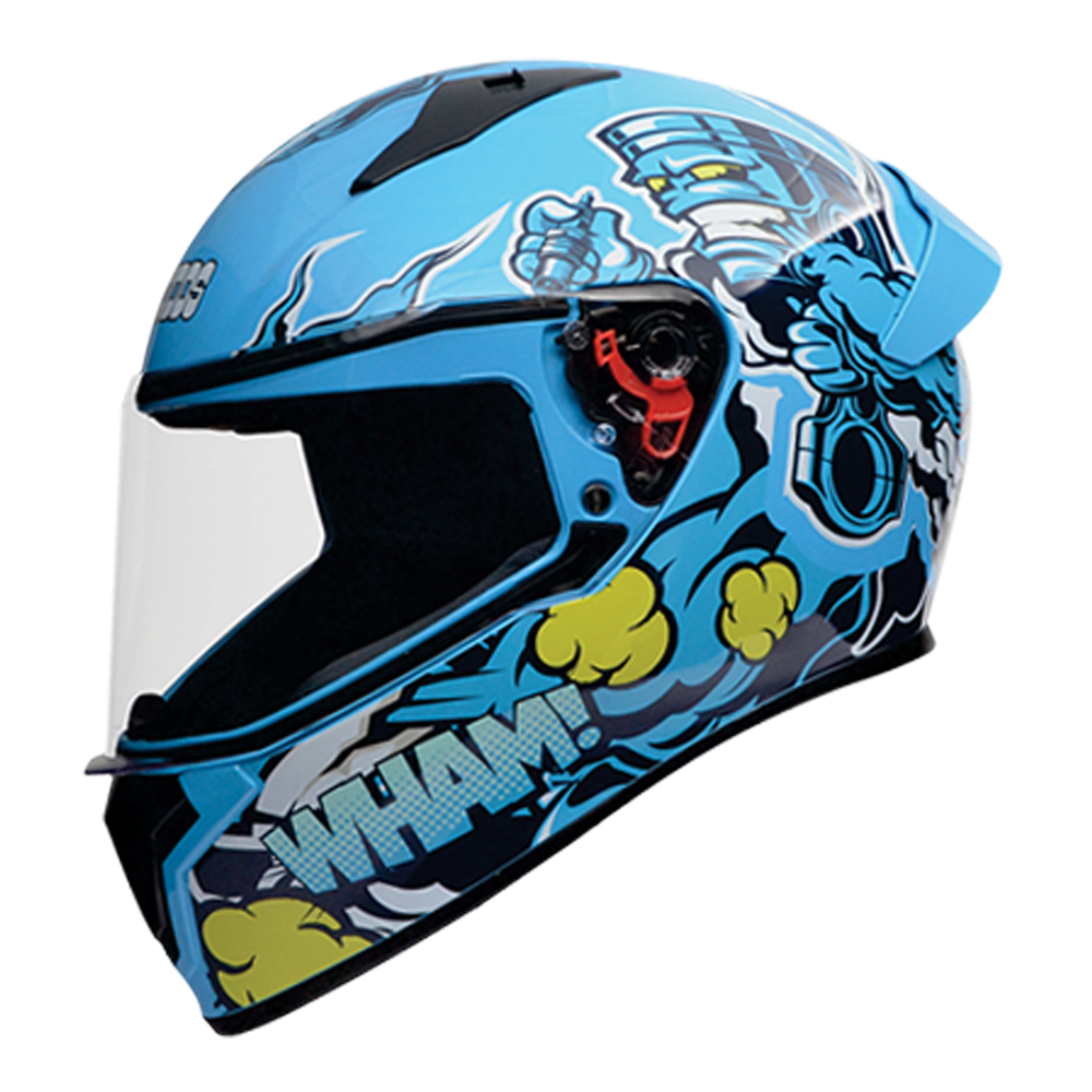 Studds Thunder D10 Full Face Bike Helmet - L - Blue