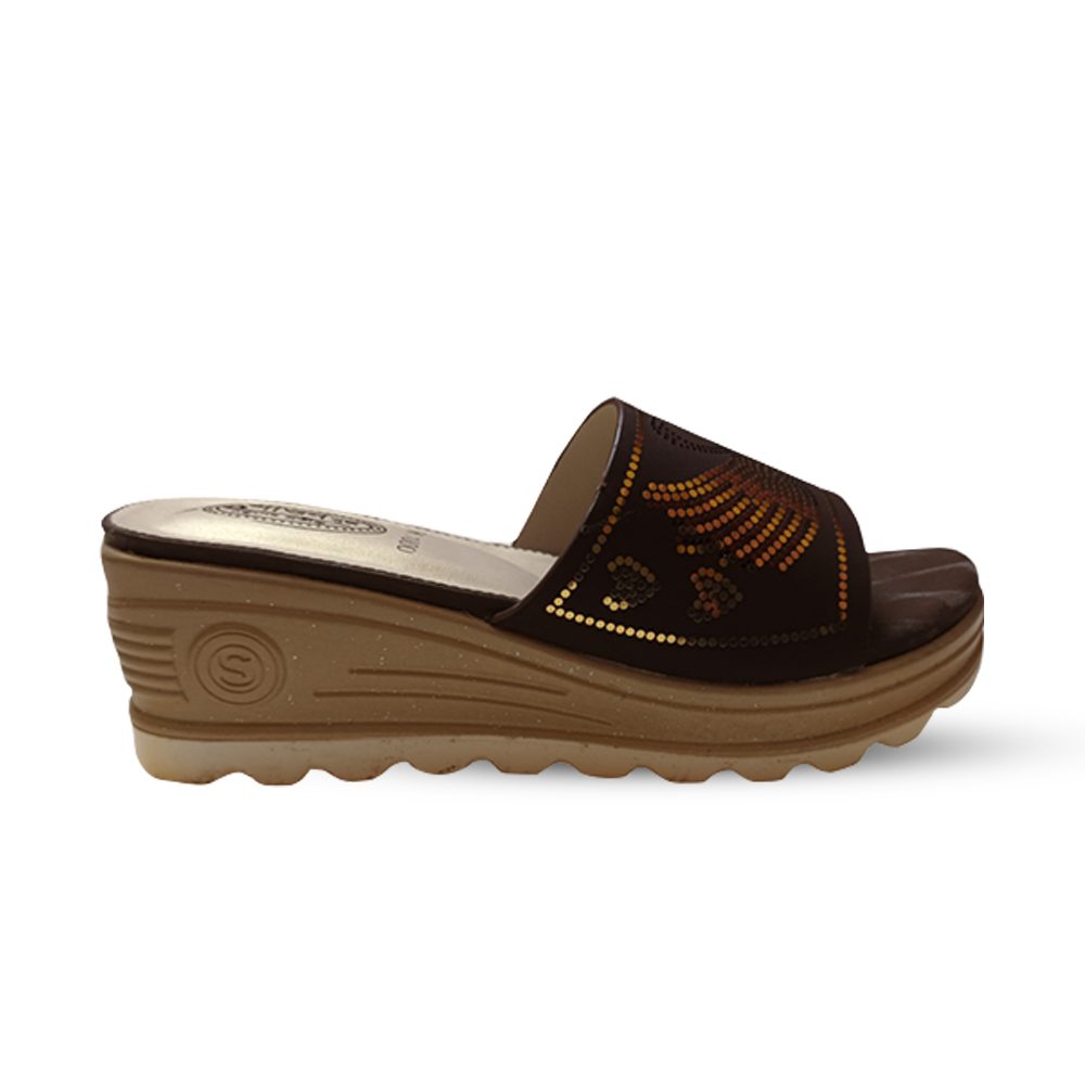 PU China Rexine Casual Shoes for Women - Chocolate - KTF L49