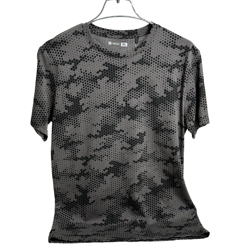 Cotton Short Sleeve T-Shirt for Men - Black and Ash - NEX-DHA-02