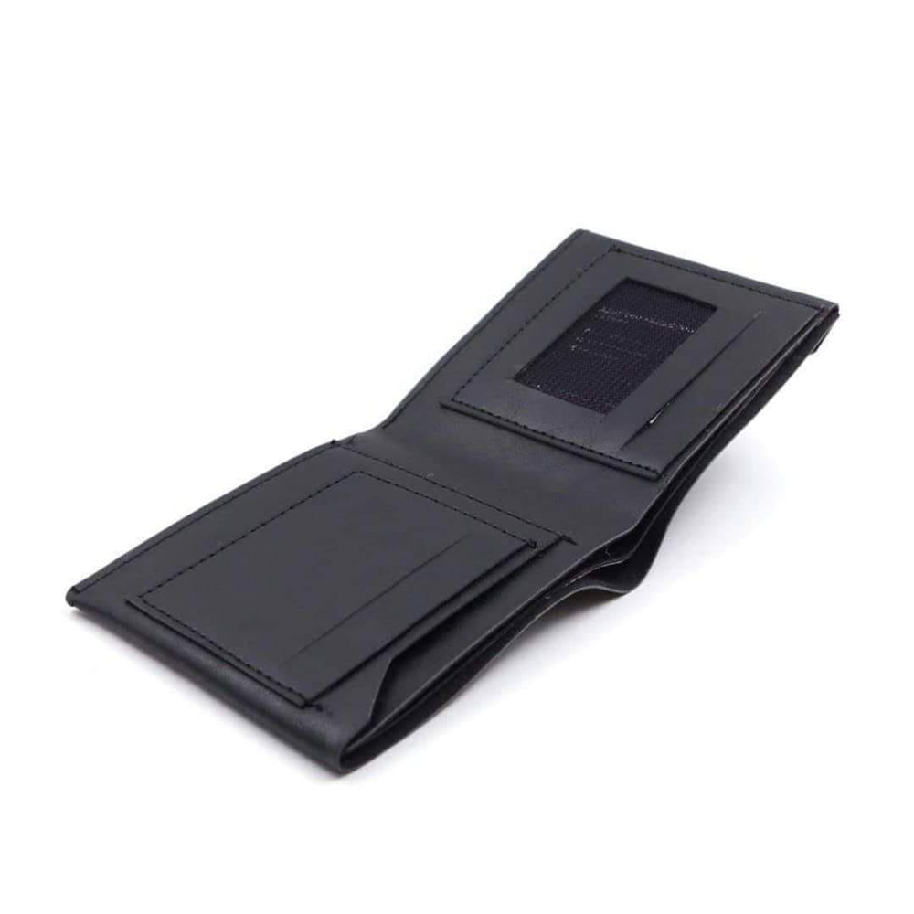 Leather Wallet for Men - Black - W-09