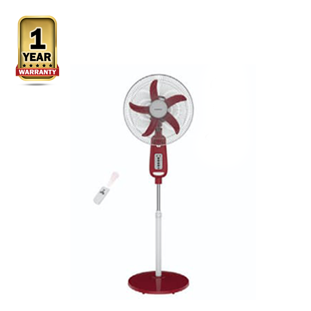 Kennede KN-2926HR Rechargeable Floor Fan - 16 Inch - Maroon