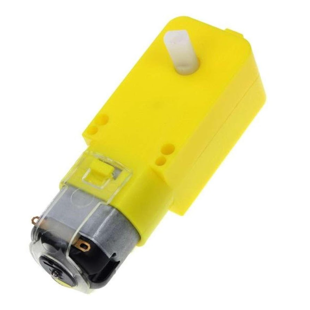 Plastic DC 3V 6V Double Shaft Dual Axis Geared TT Motor Tool Sets - Yellow 