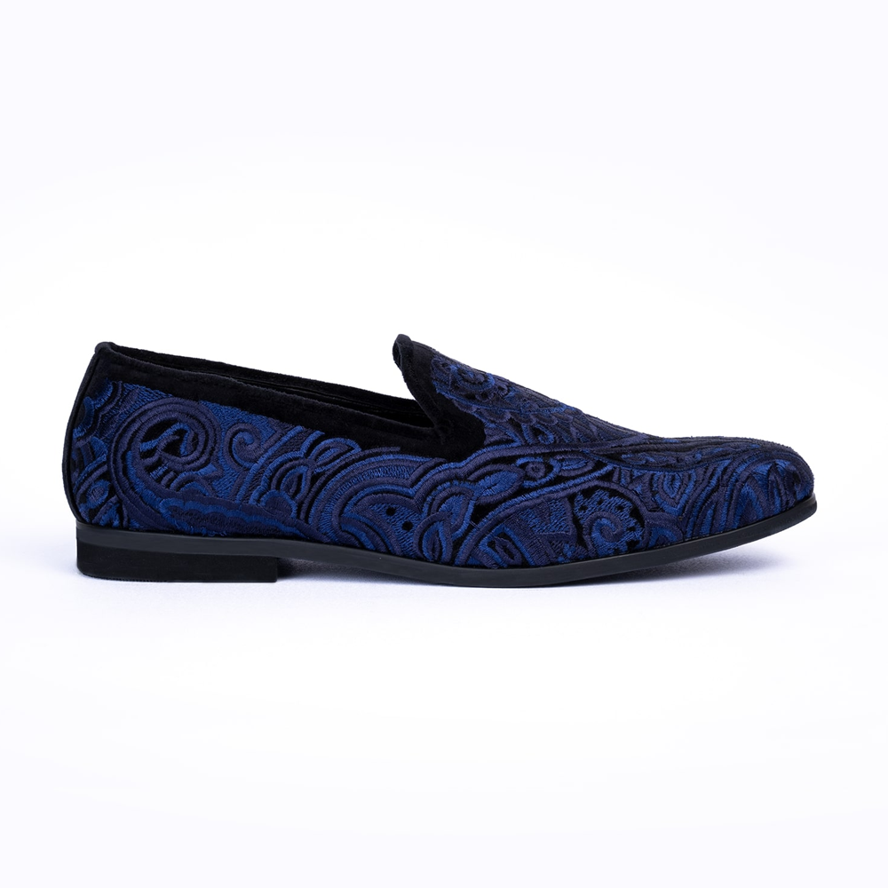 Regals Velvet Shoes for Men - Navy Blue