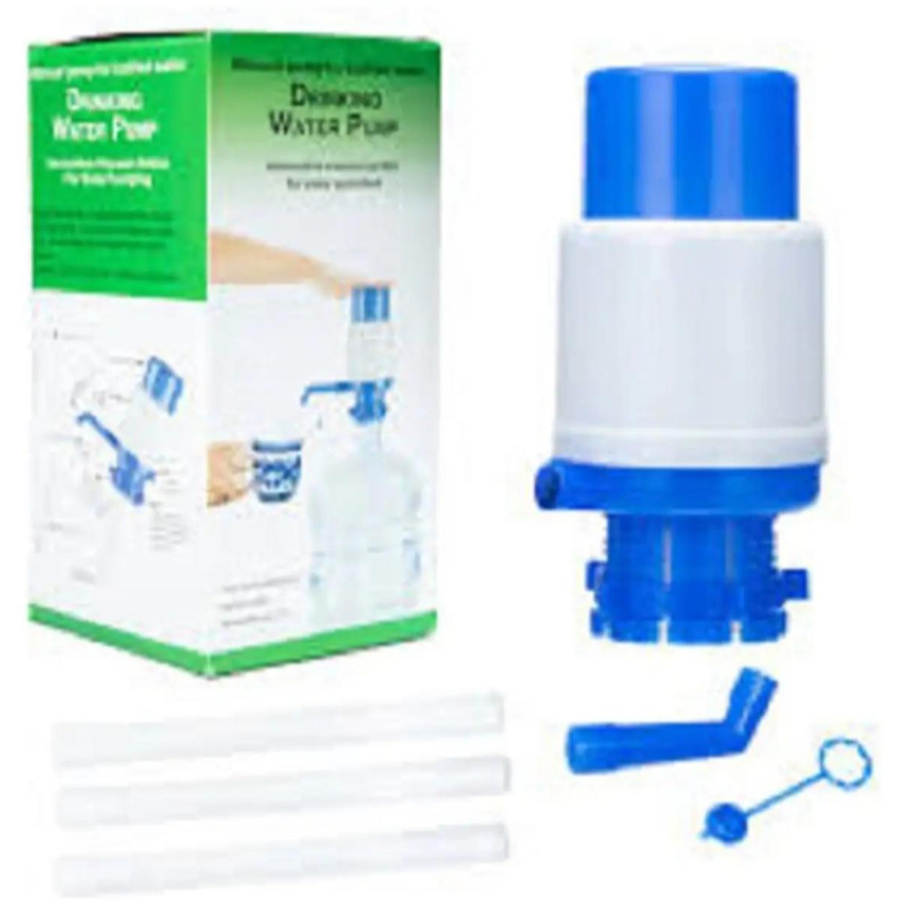 Manual Water Bottle Pump - White and Blue