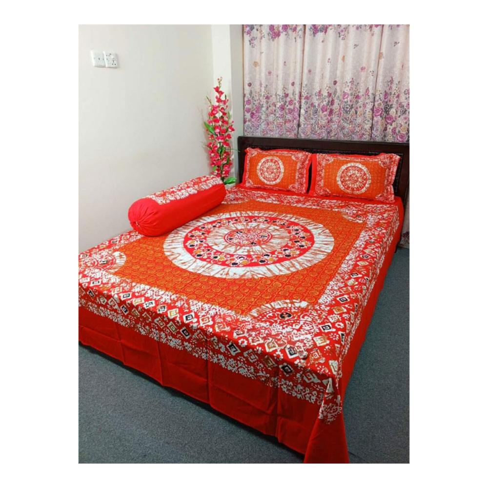 Cotton Bedsheet with Pillow Covers - king Size - 2502035