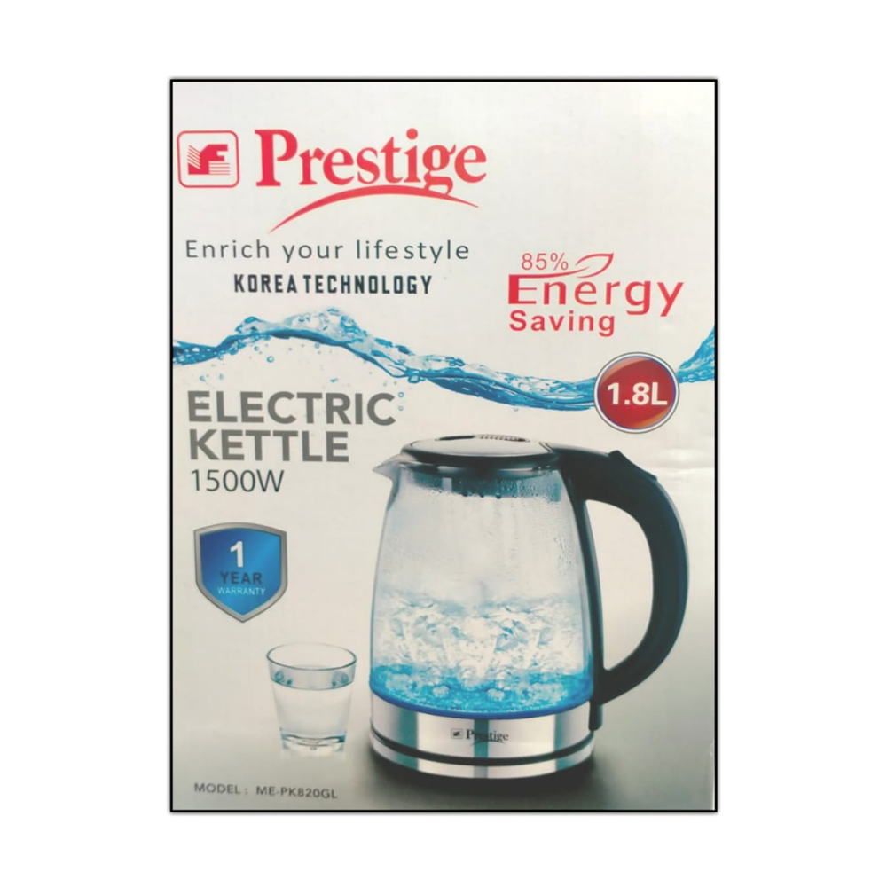Prestige Electric Kettle - 2 Liter - Silver And Black : Prestige