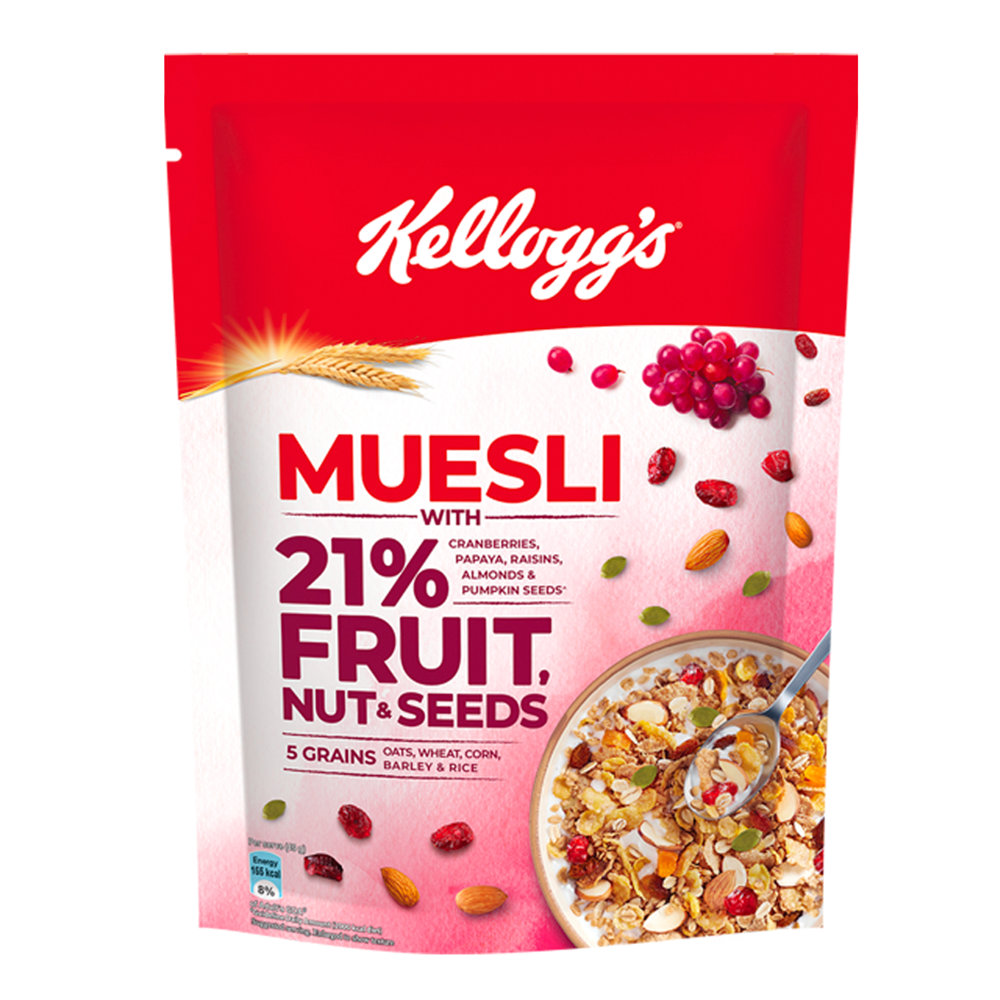 Kellogg's Muesli Fruit, Nut and Seed Breakfast Cereal 500gm FN34