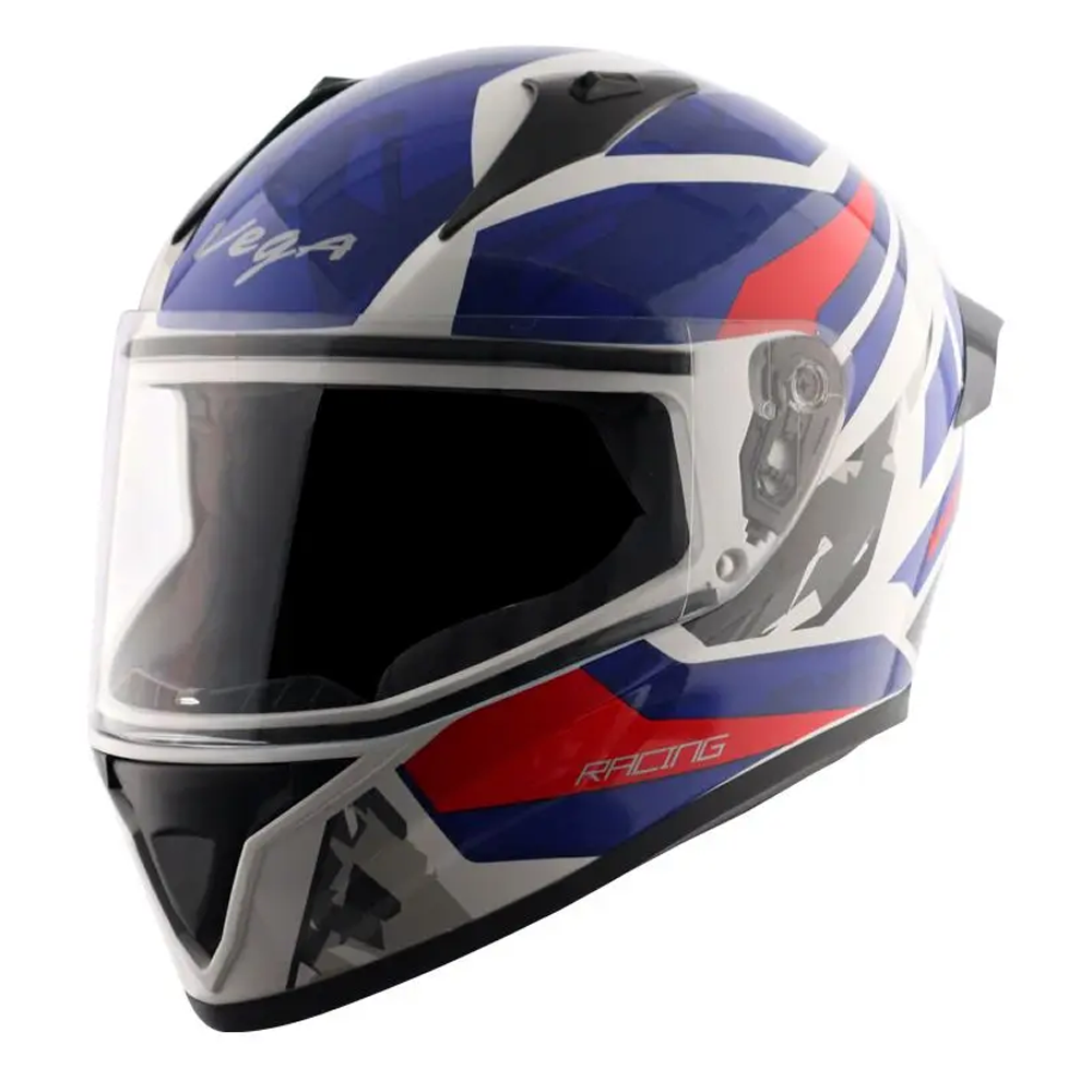 Vega Bolt Full Face Bike Helmet - Blue and Red