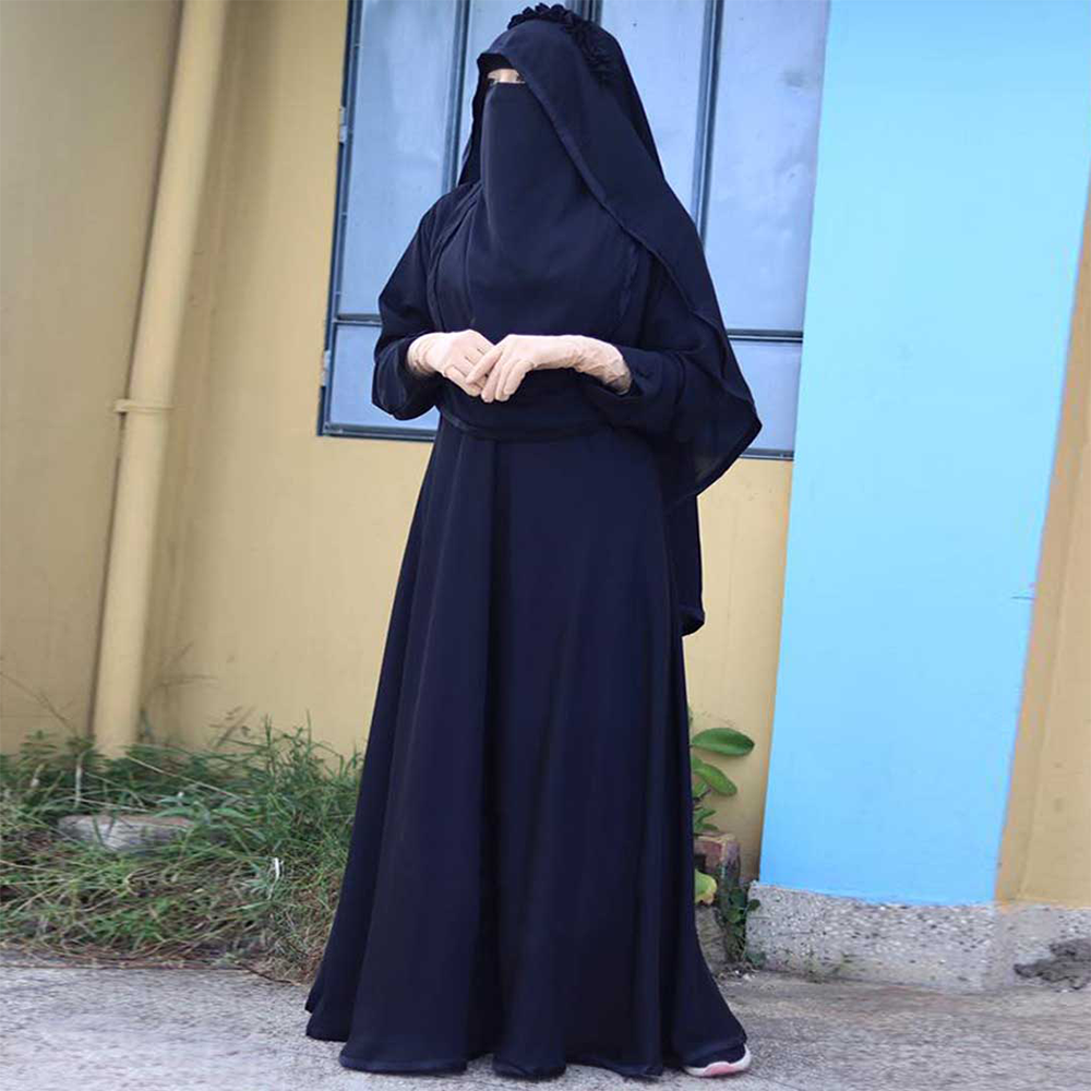 Dubai Cherry Mohuya 3 Sweets Hijab and Burqa Set for Women - Black - 491