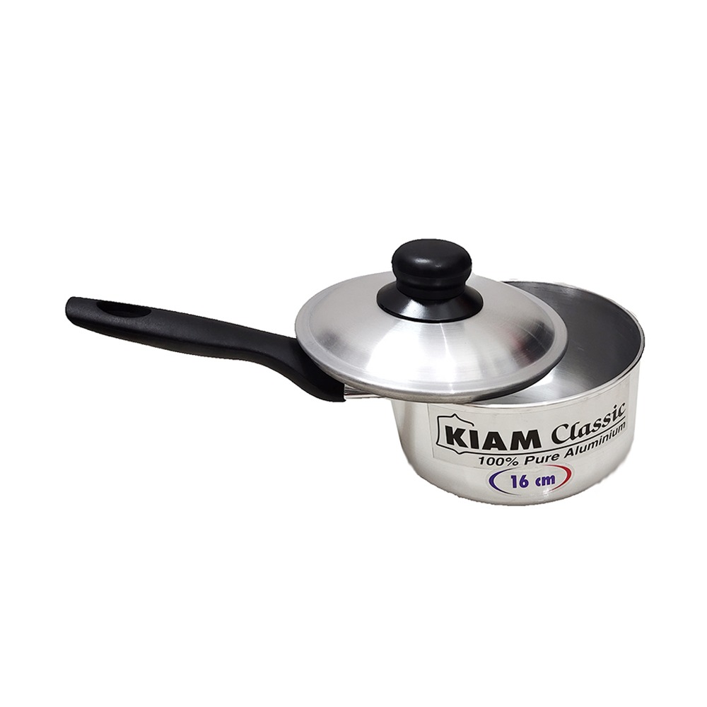 Kiam Aluminium Milk Pan with Lid - 16 cm
