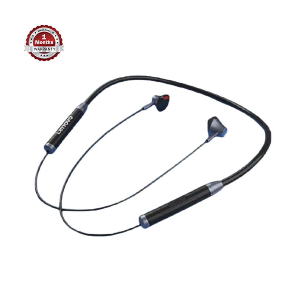 Lenovo HE06 Wireless Neckband Earphone - Black