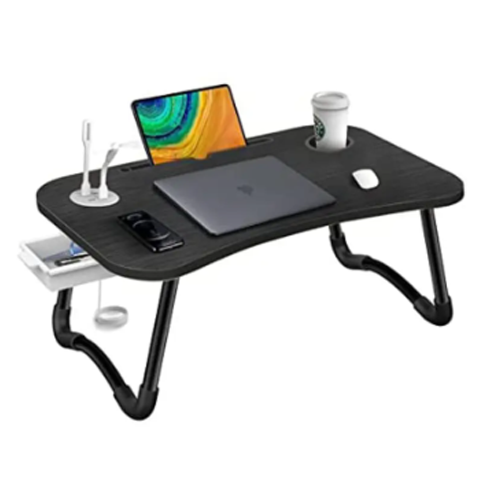 Telebrands Wooden Foldable Laptop Table Black