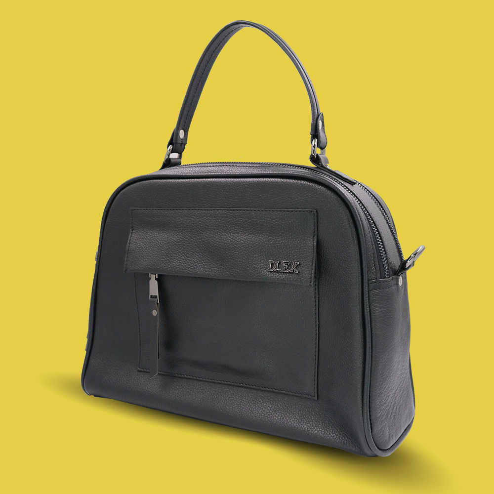 Leather Handbag For Women - Black - LB-03