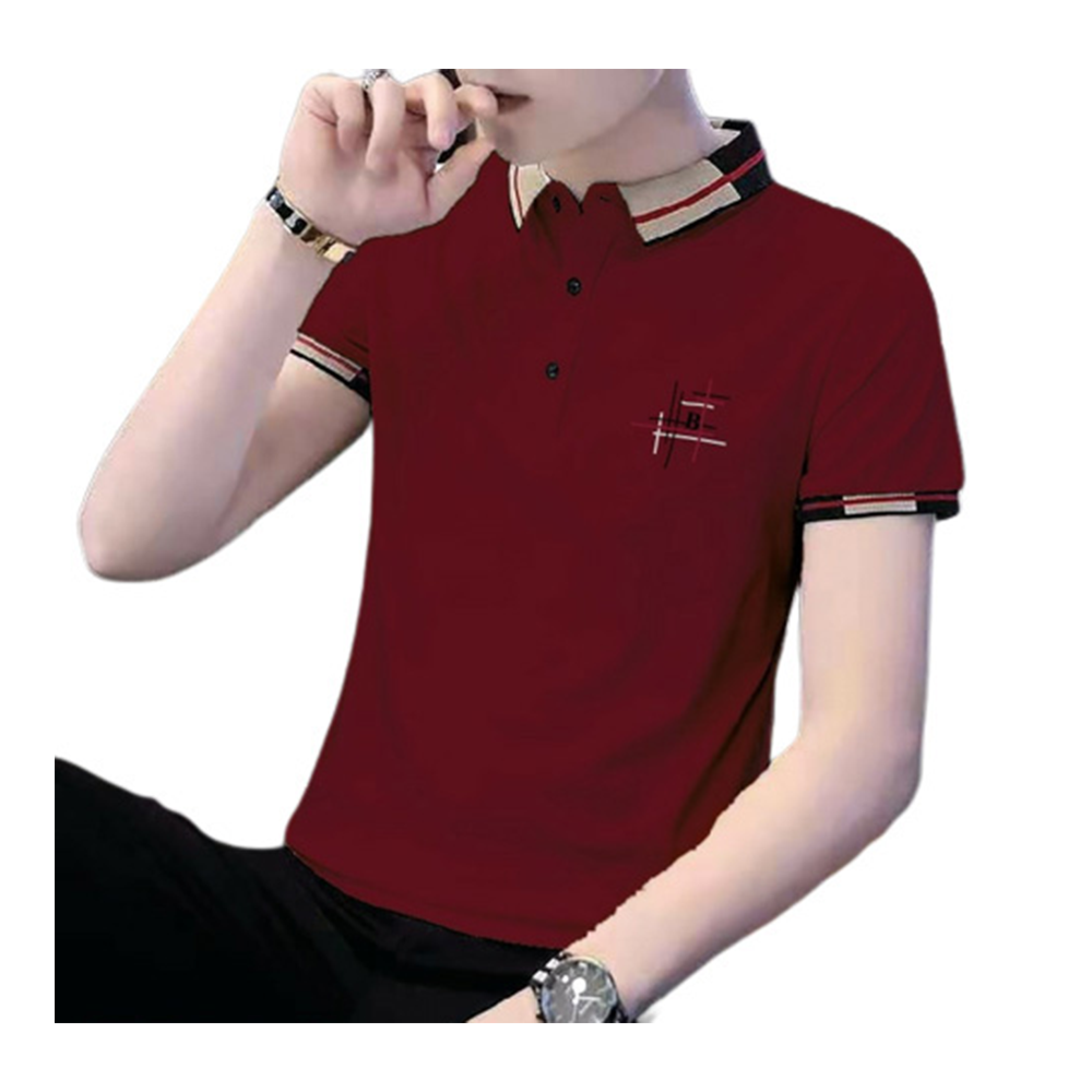 Maroon polo shirt outlet png