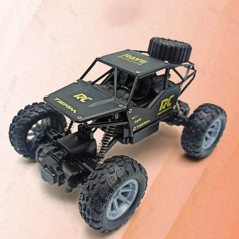 Remote Control Die-cast Metal Rock Crawler 2WD Truck Toy For Kids - Black