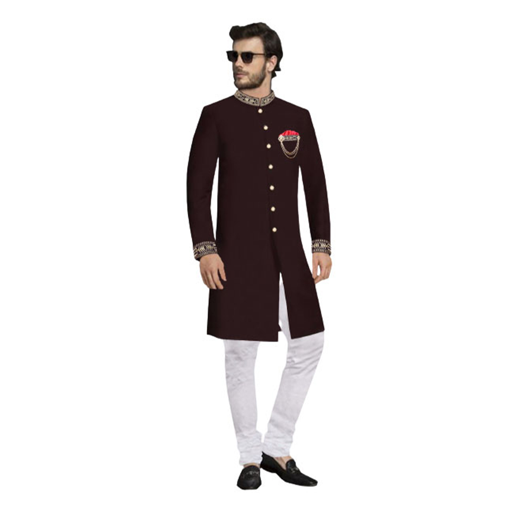 Exclusive Cotton Sherwani Panjabi For Men - Purple - PS-16
