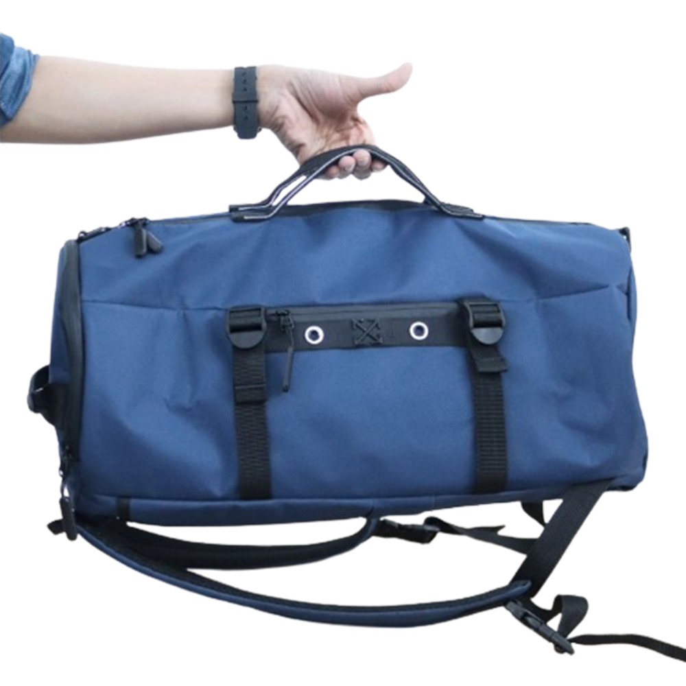 Polyester Travel Gym and Sports Duffel Bag - Blue