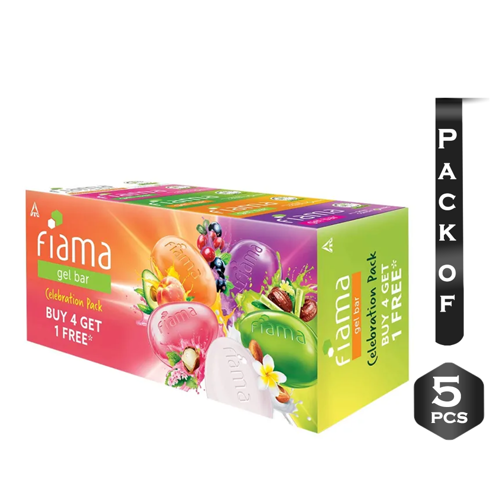  Pack of 5 Fiama Celebration Pack Gel Bar - 125gm