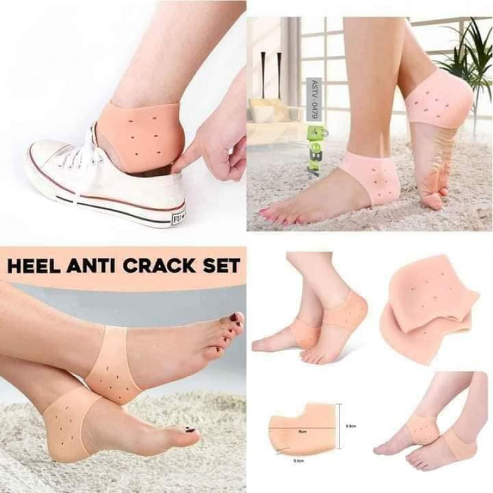 Silicone Heel Anti Crack Sets - Cream