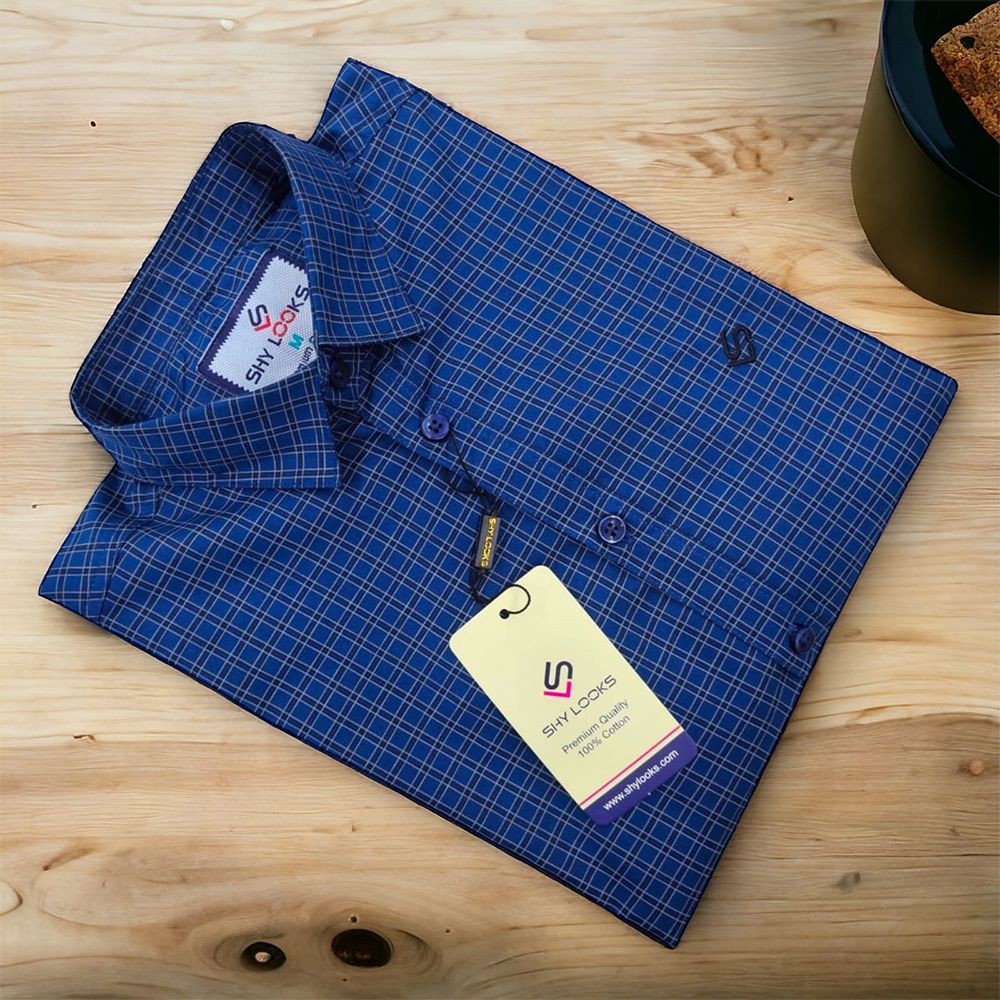 Cotton full Sleeve Check Shirt For Men - Multicolor - OP616